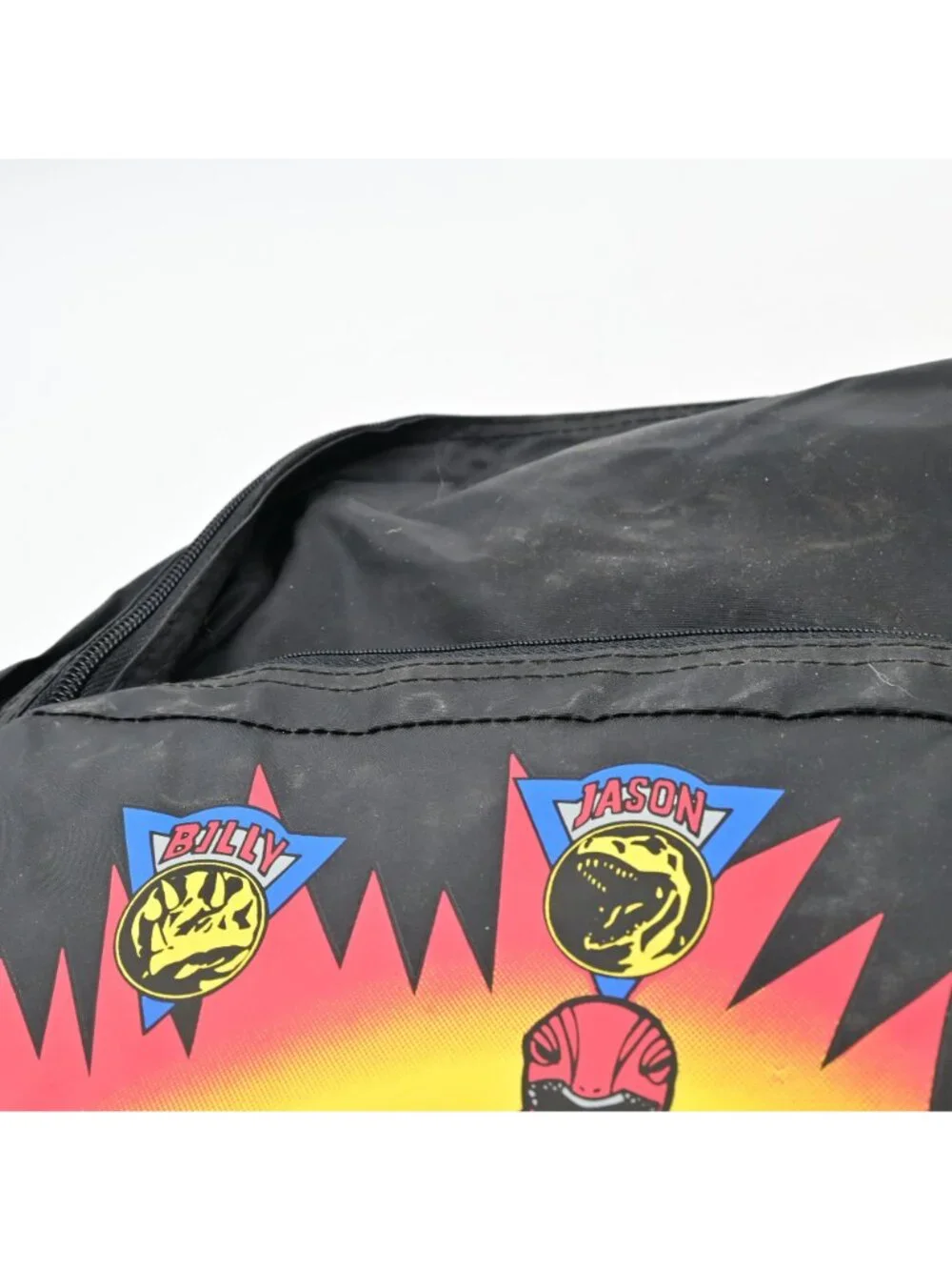 Mighty Morphin Power Rangers Black Backpack W/ Luncbox - Vintage 1993